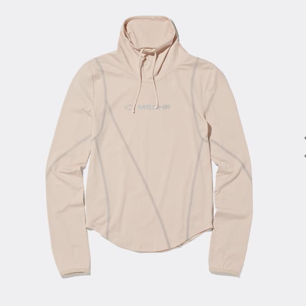 미스치프 터틀넥 탑 DRAPED TURTLENECK TOP-BEIGE