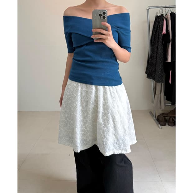 빈티지 오프숄더