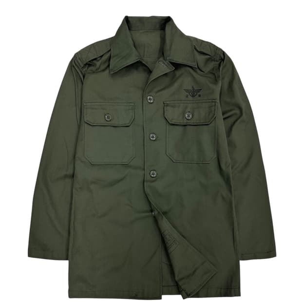 90s 한국군 밀리터리 퍼티그셔츠 카키 (90~95)