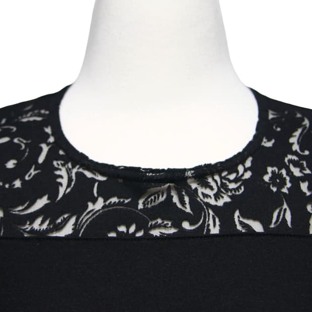 Sheer Floral Panel sleeveless