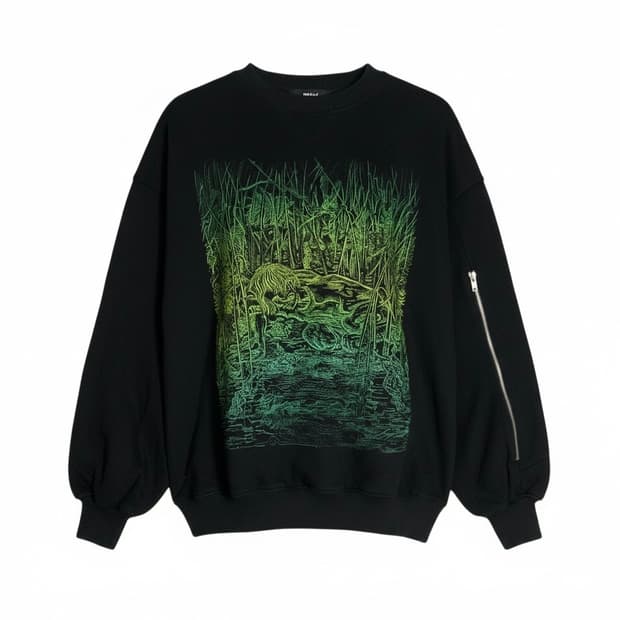 송지오 나르시시즘 자수 맨투맨 L