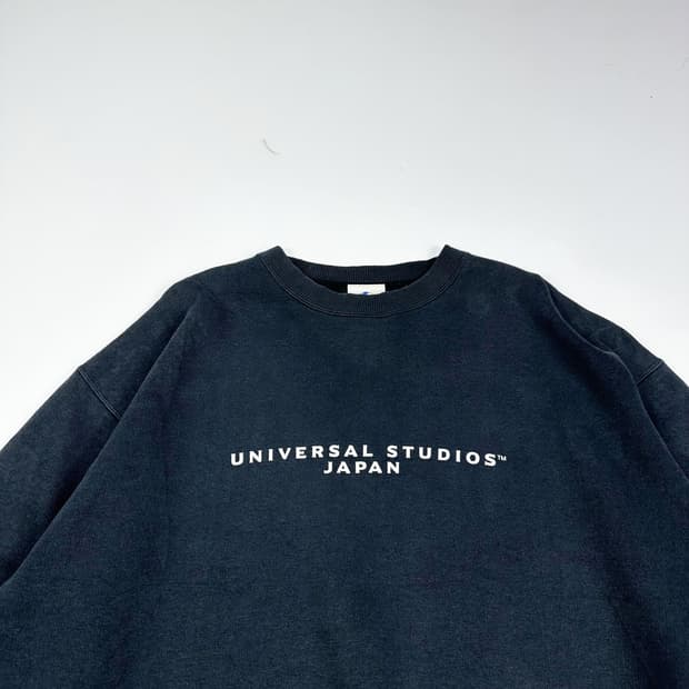유니버셜스튜디오 재팬 블랙 프린팅 맨투맨 (XL)