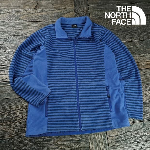 [노스페이스] 로고 자수 스트라이프 후리스 플리스 자켓 M19522