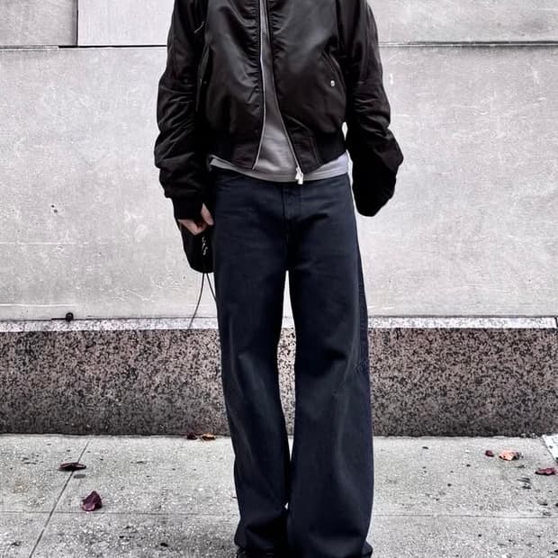 cmmawear 커마웨어 c round bomber 봄버 다크 브라운