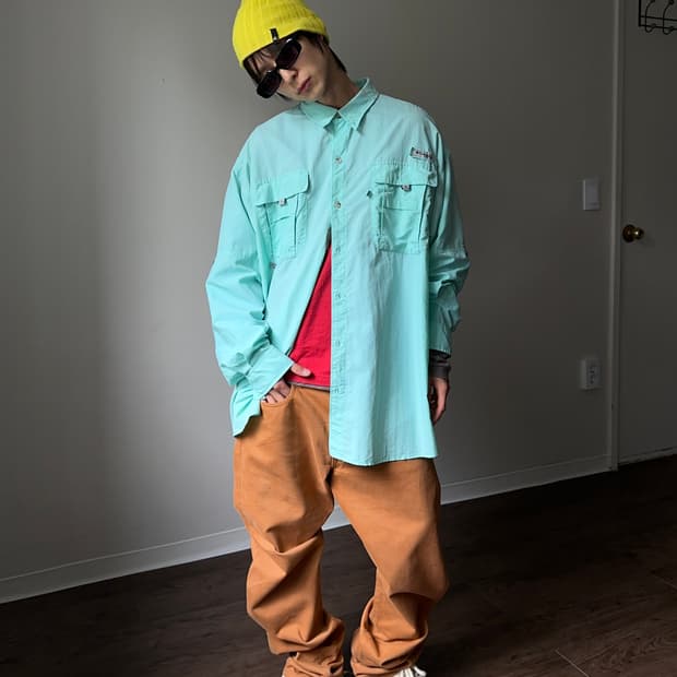 Columbia PFG 비비드 슈퍼오버 나일론 셔츠