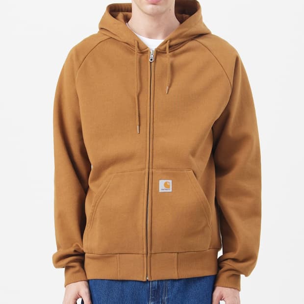 칼하트WIP 스퀘어라벨 후드집업 M