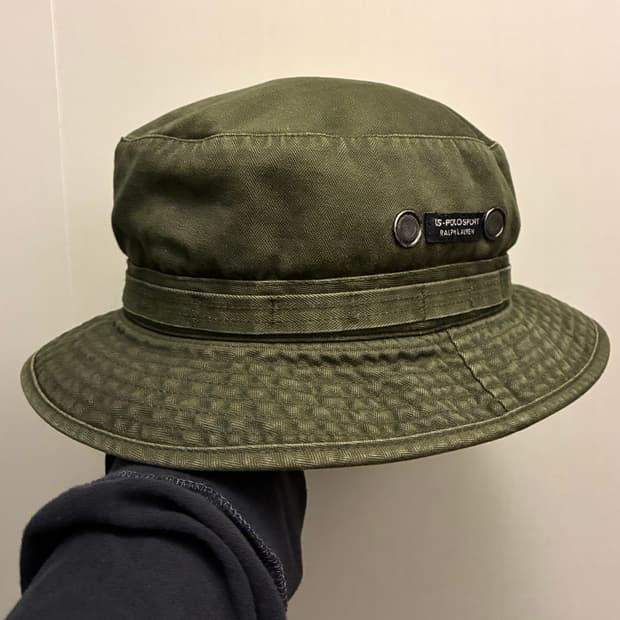 90s POLO SPORT 폴로스포츠 US 빈티지 밀리터리 버킷햇