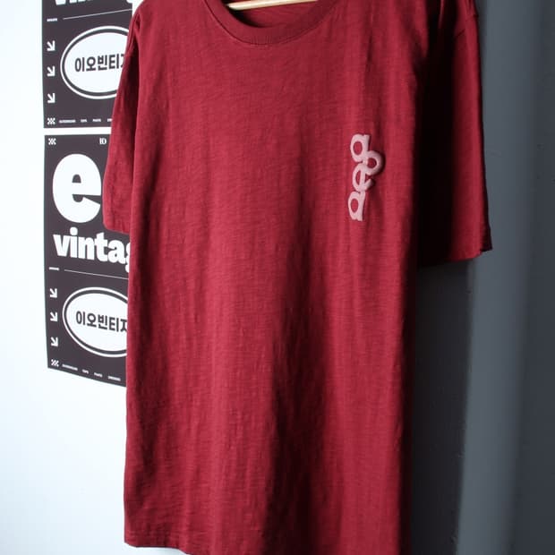 (L-XL) 알렉스앤에이든 반팔 티셔츠 발포나염 버건디-H32468