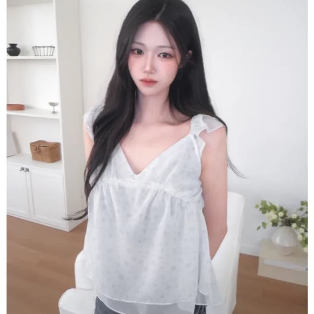 에이블리 나시 쉬폰 블라우스