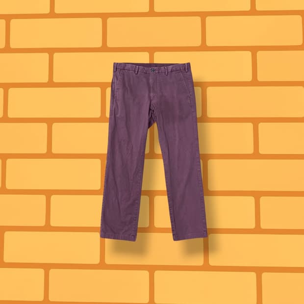 유니클로 와인 코튼 팬츠 (34)