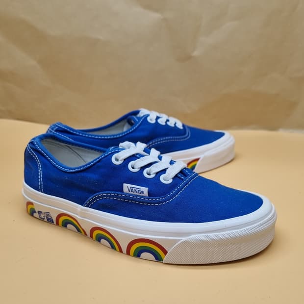 반스 어센틱 레인보우프린트 스니커즈230