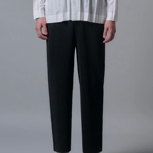 옴므플리세 - 베이직 스트레이트 팬츠 