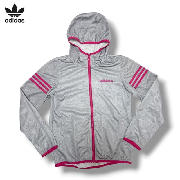 아디다스 네오라벨 회핑 도트 후드집업