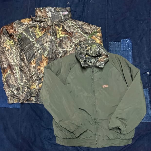 80‘s 울리치 코튼우드 카모 패턴 리버시블 마운틴 파카 XL