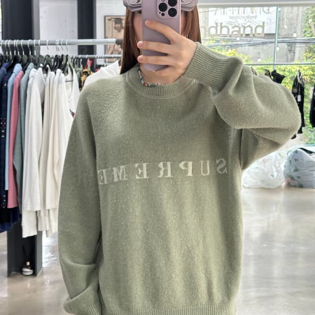 슈프림 20AW 스톤 워시드 스웨터 