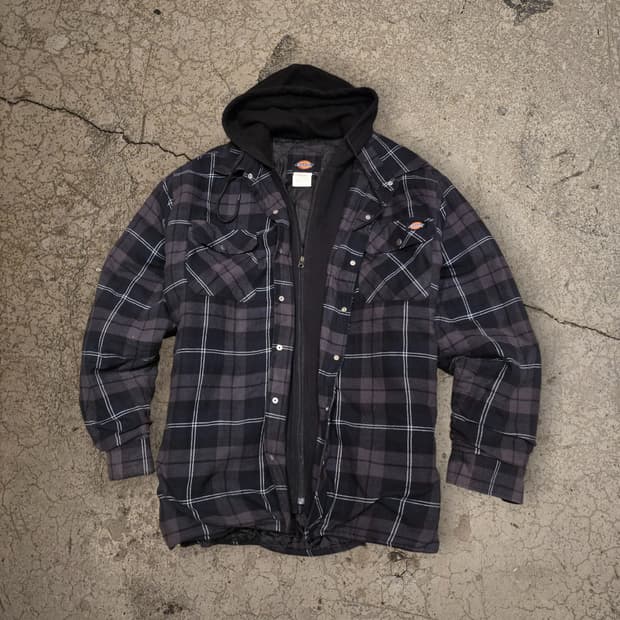 Dickies 퀼팅 플란넬 셔츠 자켓