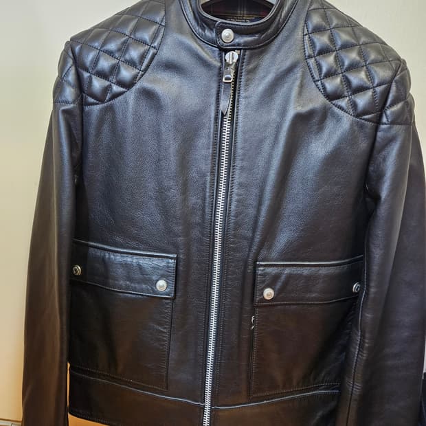 95 M) 디아프바인 Psycle 스티어하이드 모터사이클 가죽자켓