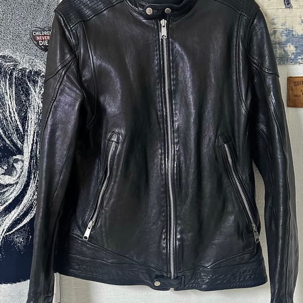 광희시장 램스킨 싱글라이더 레더 자켓