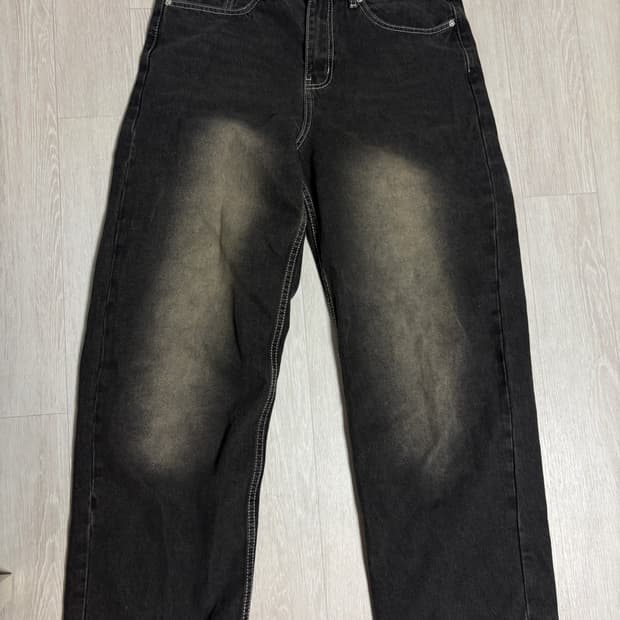 흑청 워싱 데님팬츠