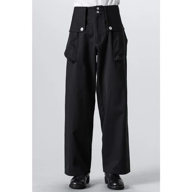 Omar Afridi Flap Trousers black