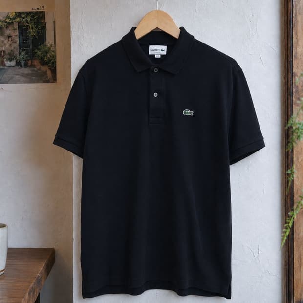 105 LACOSTE 라코스테 반팔 카라티 피케 셔츠 클래식핏 블랙
