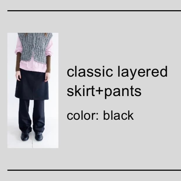 샵페어리classic layered skirt+pants 레이어드치마바지