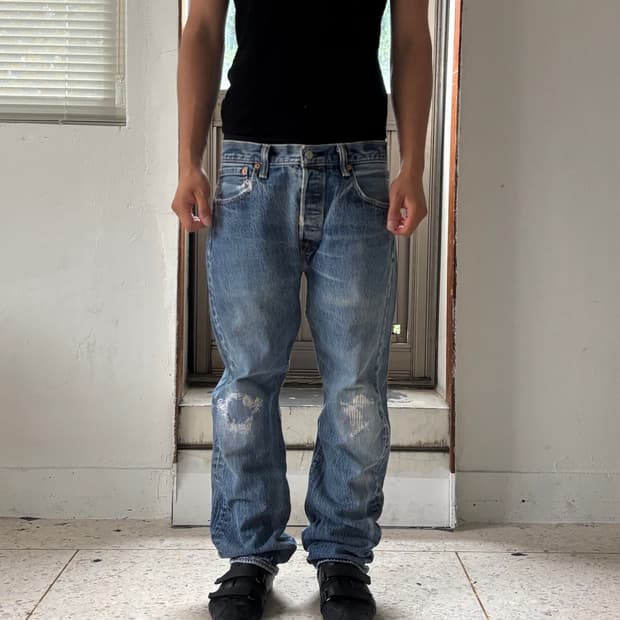 Levi’s 501 워싱 데님 팬츠