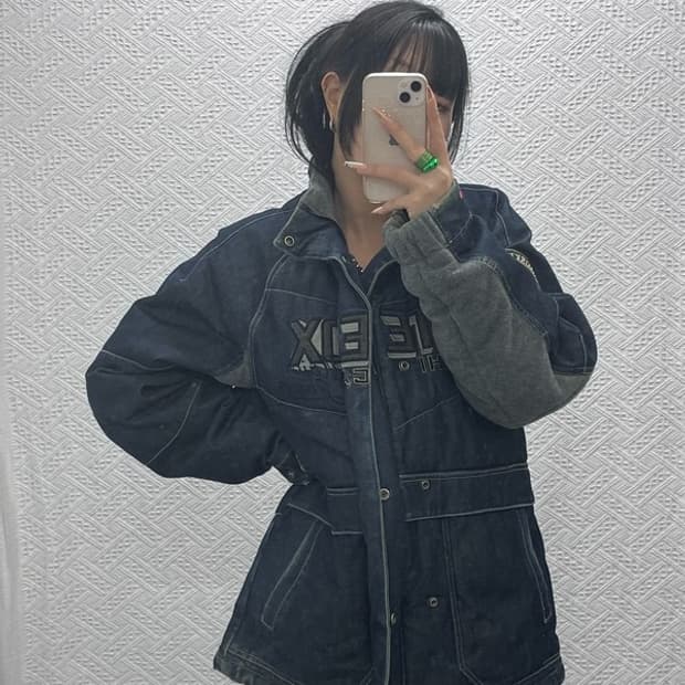 MLB 올드스쿨 레트로 스트릿 데님 패딩 자켓 95 C08294