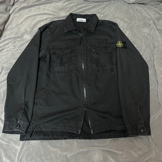 스톤아일랜드 가먼트 다이드 오버셔츠