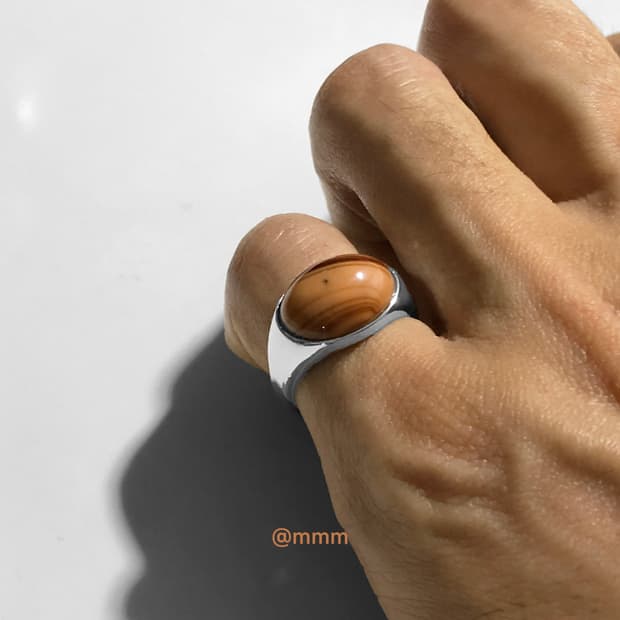 (Unisex) 머드원석 스톤 반지 오픈링