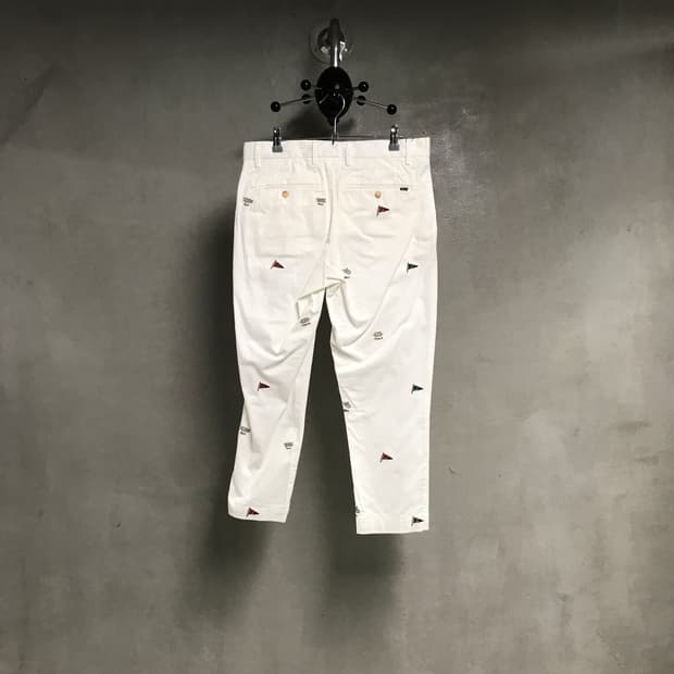 폴로 랄프로렌 멀티 자수 화이트 치노 팬츠 6