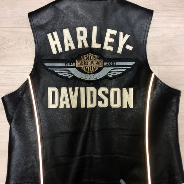 할리데이비슨 가죽 베스트