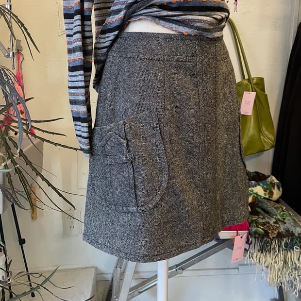 울 포켓 미니스커트 [무배]