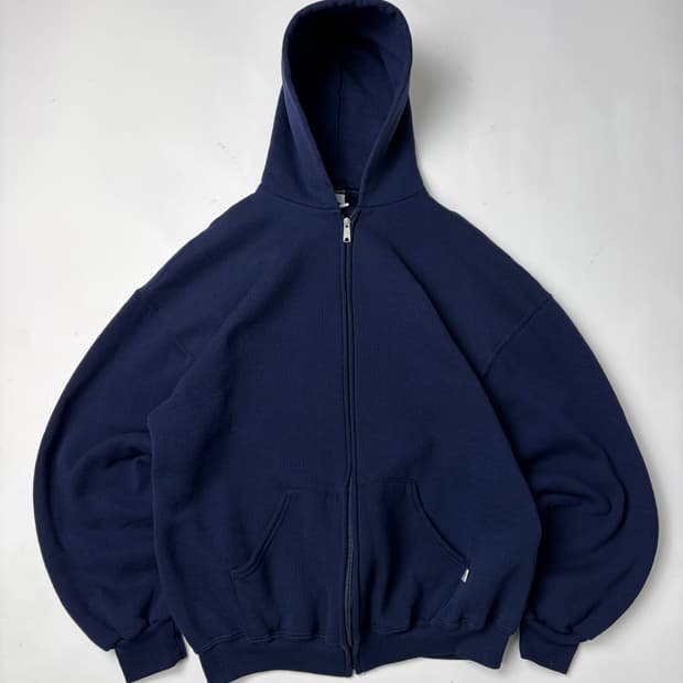 90s Russell Zip Up Hoodie (navy)
