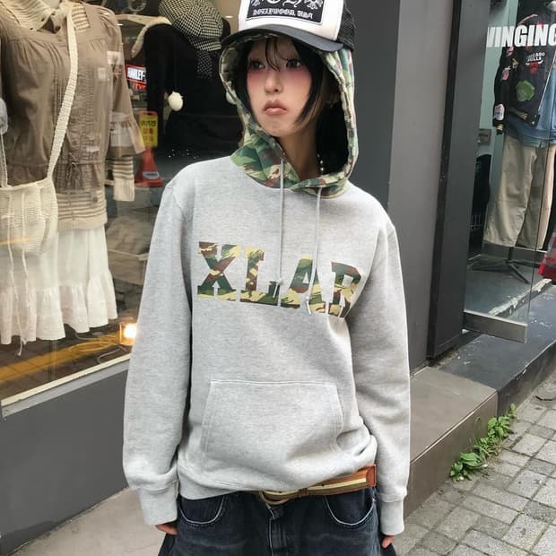 X-Large Camouflage Detail Hoodie