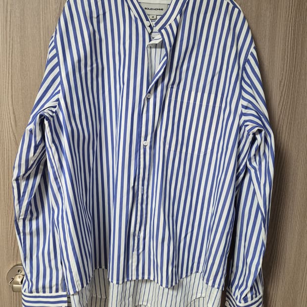 솔리드옴므 스트라이프 레이어드셔츠 48