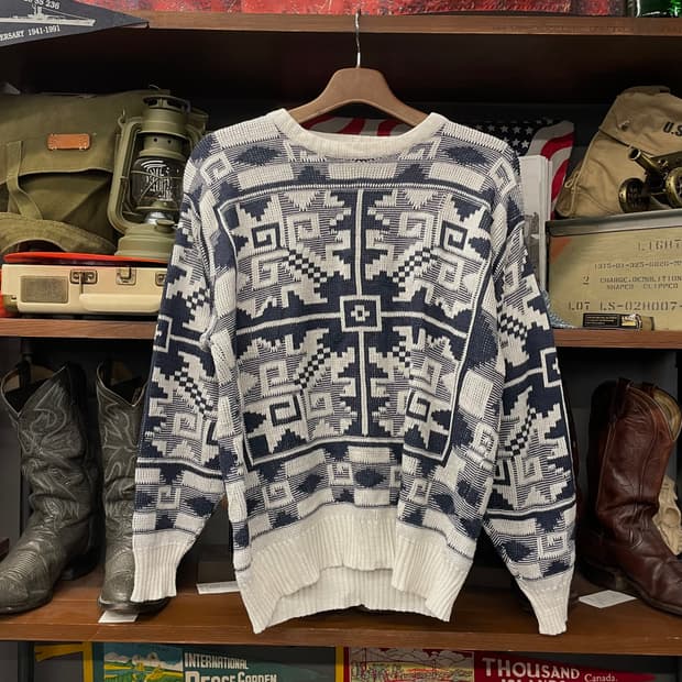 90s 하이 시에라 패턴 아크릴 니트 스웨터