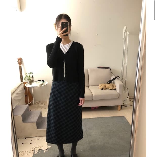 키이라 빈티지 체크 스커트