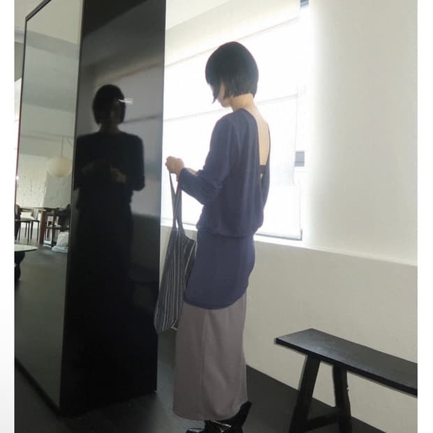 뮤로우) [made] Selma Dual Layered Top