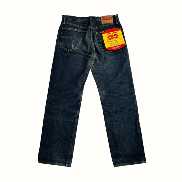 31) 버거스 플러스 X 빅 존 14oz 페이드 워싱 데님 팬츠 
