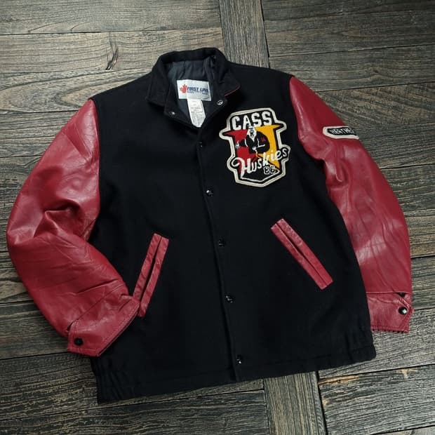 [아메리칸빈티지] 레더 슬리브 빈티지 바시티 자켓 M18506