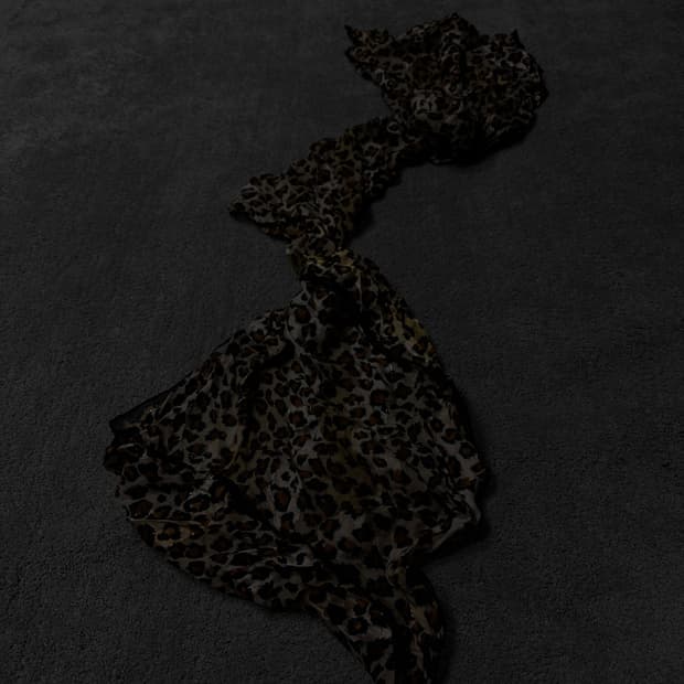 Vintage vkei punk mood leopard scarf