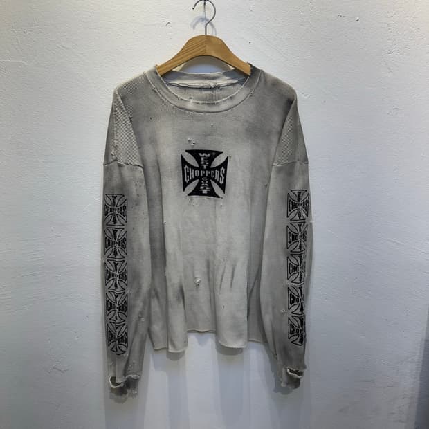 빈티지 웨스트 와플긴팔