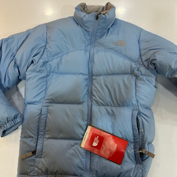 노스페이스 패딩 하늘색 여성