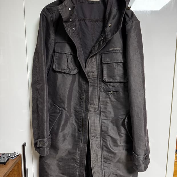 켈빈클라인 진스 카키스 롱 후드 야상 자켓 L
