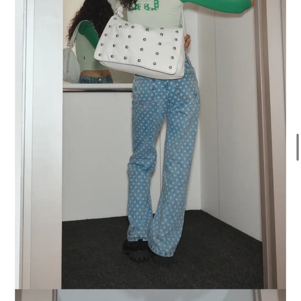 플리즈프로젝트 스터드 레더 메신저백 화이트