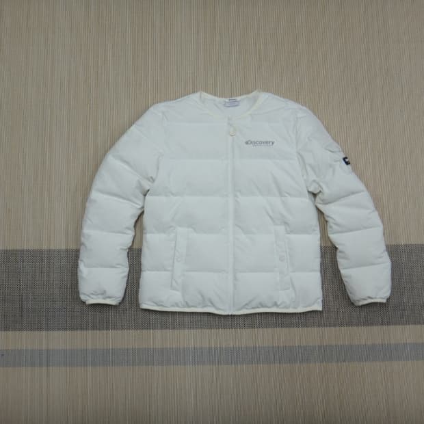 (90) 디스커버리 여성 픽토르 튜브 구스다운 경량패딩