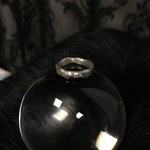 Silver 925 물결 별빛 링 반지