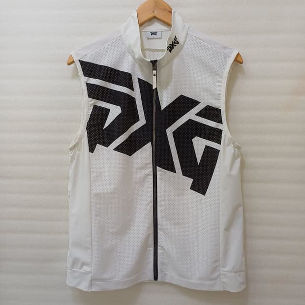 매장판 PXG 골프 메쉬 바람막이 조끼 남성 L 흰색 거의새것 사랑봉봉