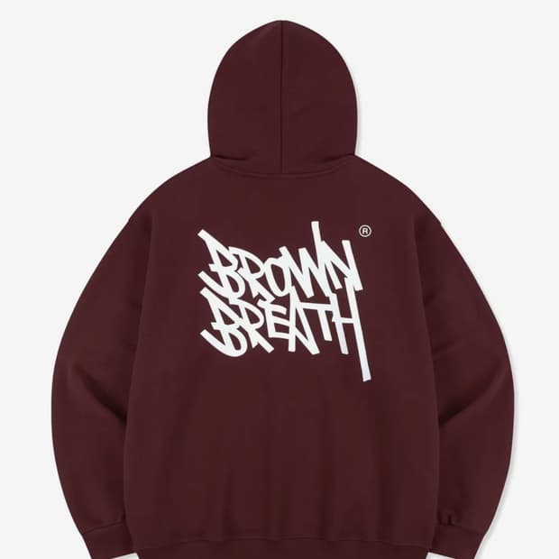 브라운브레스 버건디 후드티